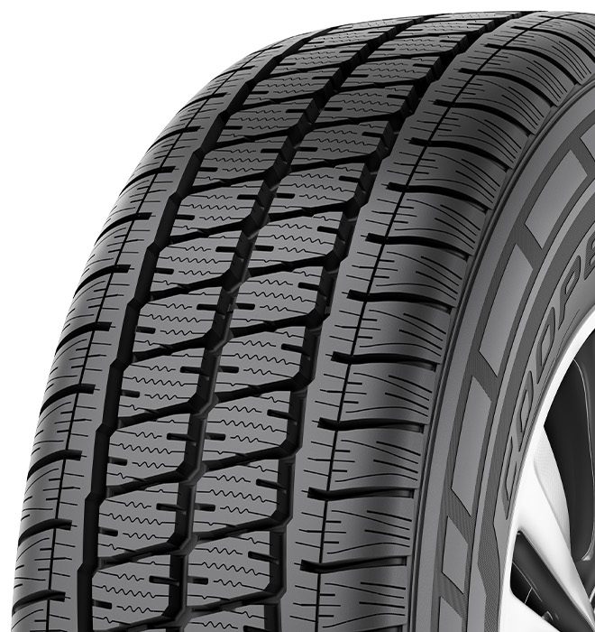 Etichetta pneumatici UE COOPER ALL SEASON VAN, 205/65 R16 107T - Grado di aderenza su bagnato: C, Livello di efficienza nei consumi: D, Rumore nominale: 74dB,  Pneumatico da neve