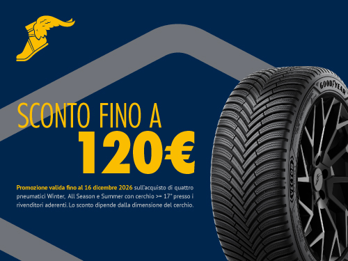 Sconto fino a 120€ sul tuo nuovo set di pneumatici