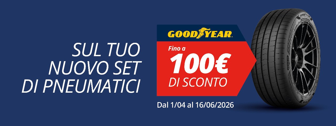 Sconto fino a 100€ sul tuo nuovo set di pneumatici